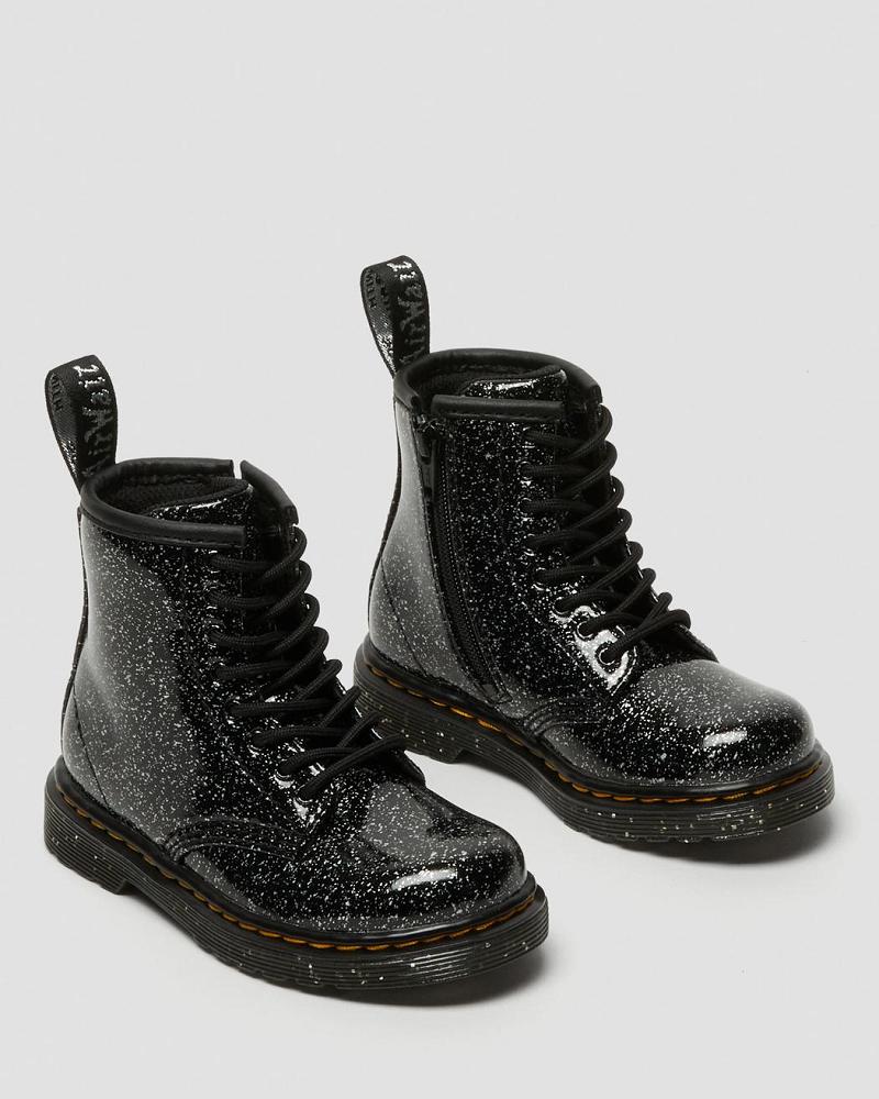 Dr Martens Toddler 1460 Glitter Snørestøvletter Barn Svarte | Norge 132AHK